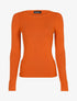 Pull doux à détails boutonnés - orange - 1