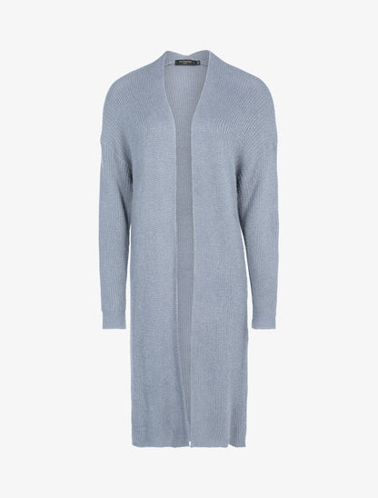 Gilet très long effet angora - gris - 3