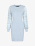 Robe-pull à manches en dentelle - gris - 3