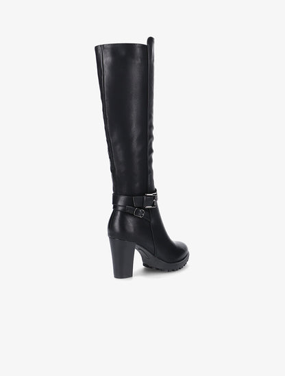 Bottes en simili à talon - noir - 5