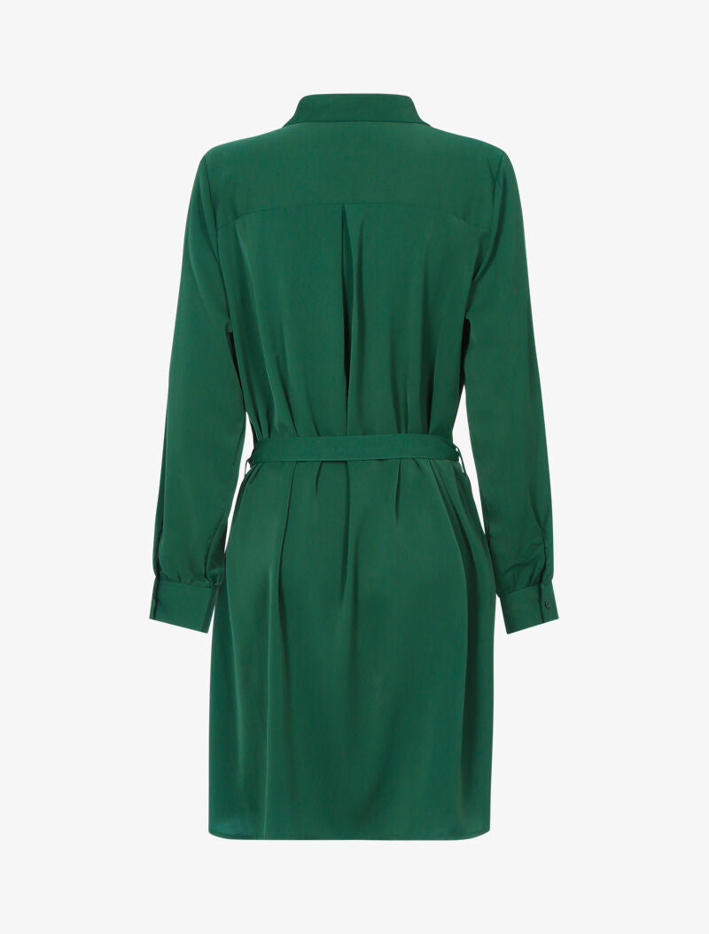 Robe chemise unie - vert - 2