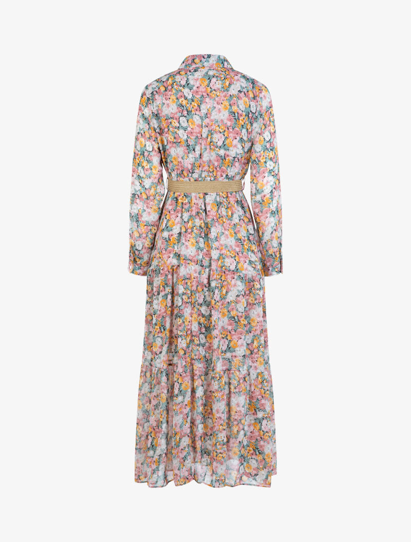 Robe longue à imprimé floral - vert - 2