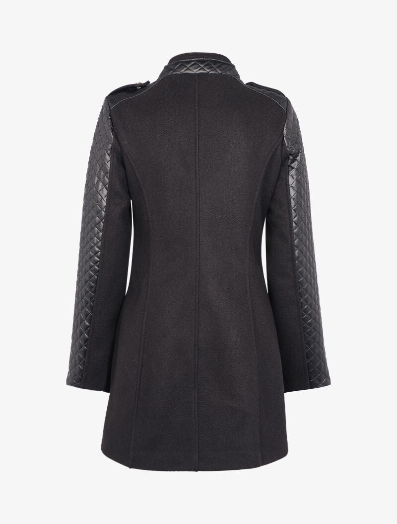 Manteau à empiècements matelassés - noir - 2