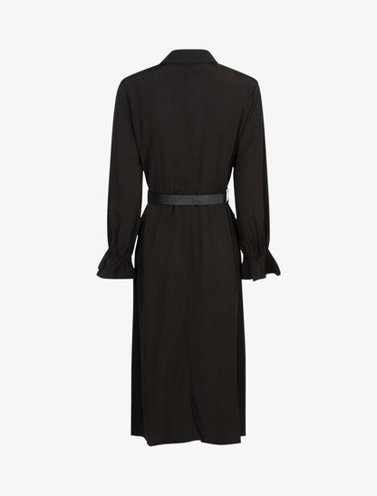 Robe fluide à boutons contrastants - noir - 2