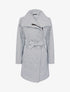 Manteau à encolure large à rabat - gris clair - 3
