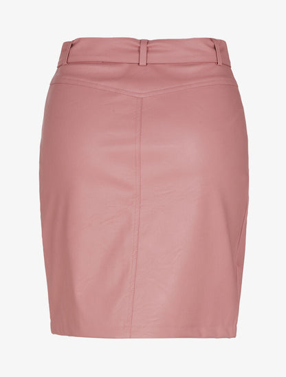 Jupe en simili à poches zippées - rose - 2