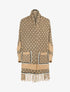 Gilet jeté à imprimé damier - taupe - 1