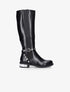 Bottes à talon à plaque - noir - 1
