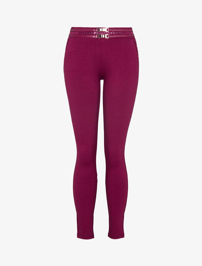 Tregging slim à taille ornée - bordeaux - 3