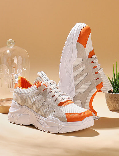 Sneakers à détails colorés - orange - 5