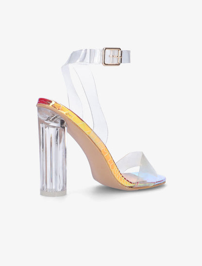 Sandales vernies à détails plexis - multicolore - 5
