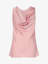 Top satiné à encolure bénitier - rose - 1