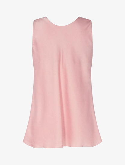 Top satiné à encolure bénitier - rose - 2