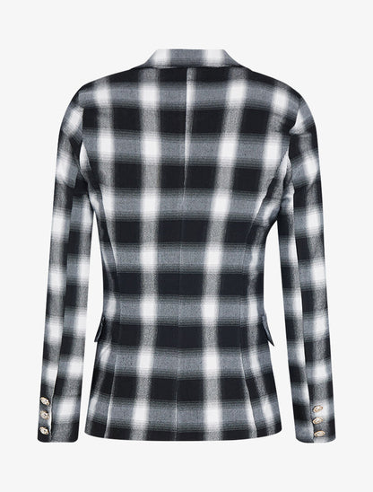 Blazer à imprimé petits carreaux - noir/blanc - 2