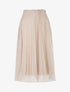 Jupe midi en tulle à pois - beige - 1