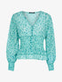 Blouse à imprimé petites fleurs - vert d&