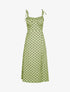 Robe fendue à pois - vert - 1