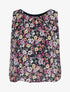 Top boule à imprimé floral - fushia - 1