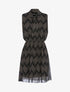 Robe à imprimé stylisé - noir - 1