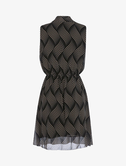 Robe à imprimé stylisé - noir - 2