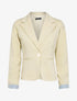 Blazer à détails rayures - beige - 1