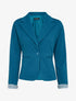 Blazer à détails rayures - bleu pétrole - 1