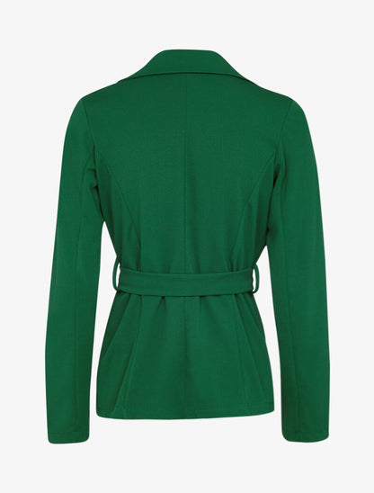 Veste fluide ceinturée - vert foncé - 2