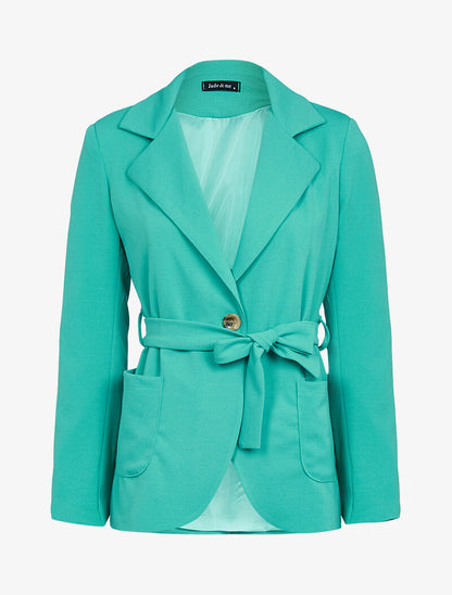 Veste unie casual - vert menthe - 1