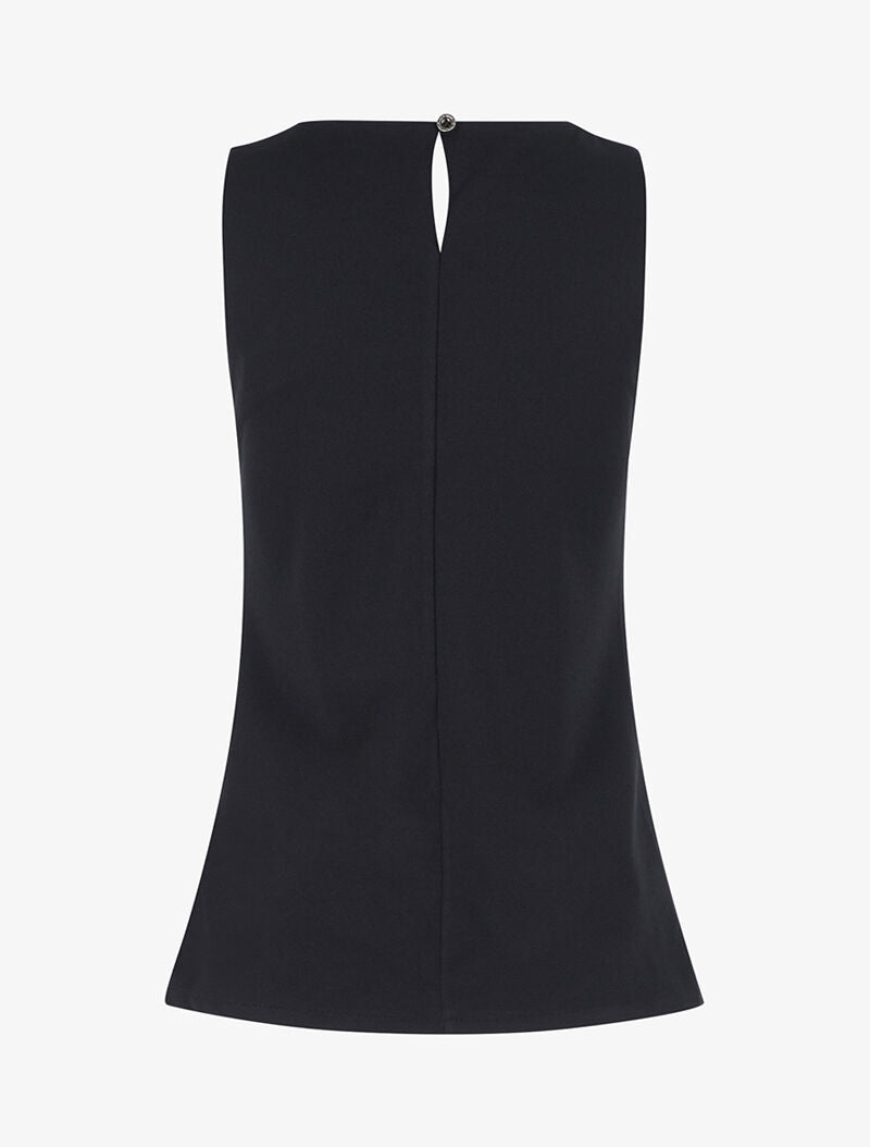 Top à décolleté ajouré à clous - noir - 2