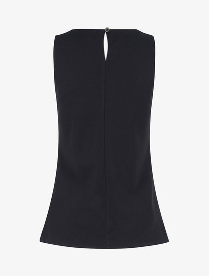 Top à décolleté ajouré à clous - noir - 2