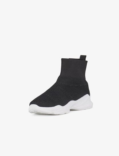Sneakers hautes en tissu - noir - 3