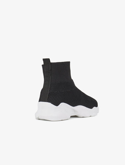Sneakers hautes en tissu - noir - 4