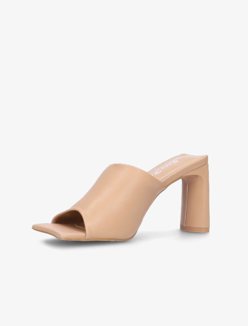 Mules à talon Français stylisé - nude - 1