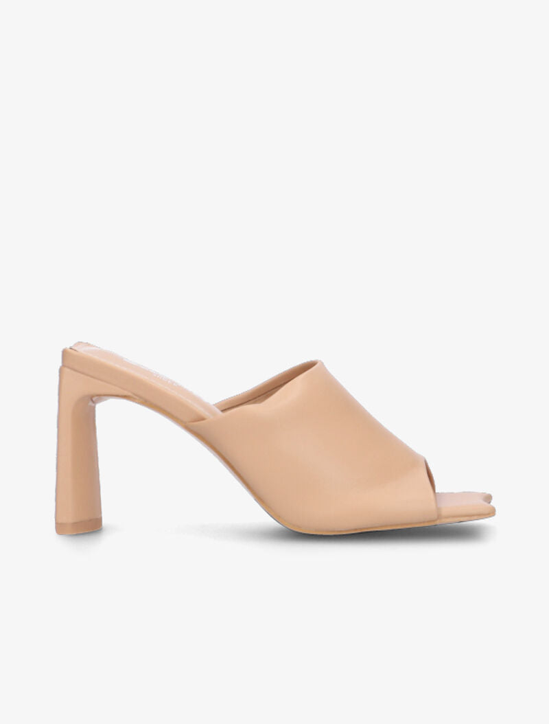 Mules à talon Français stylisé - nude - 2