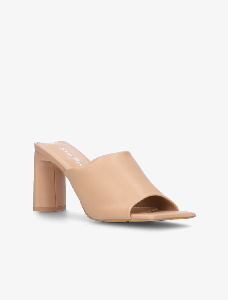 Mules à talon Français stylisé - nude - 3