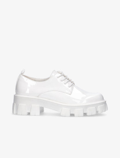 Derbies vernies crantées - blanc - 1