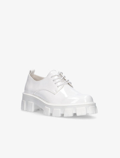 Derbies vernies crantées - blanc - 2