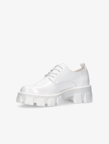 Derbies vernies crantées - blanc - 3