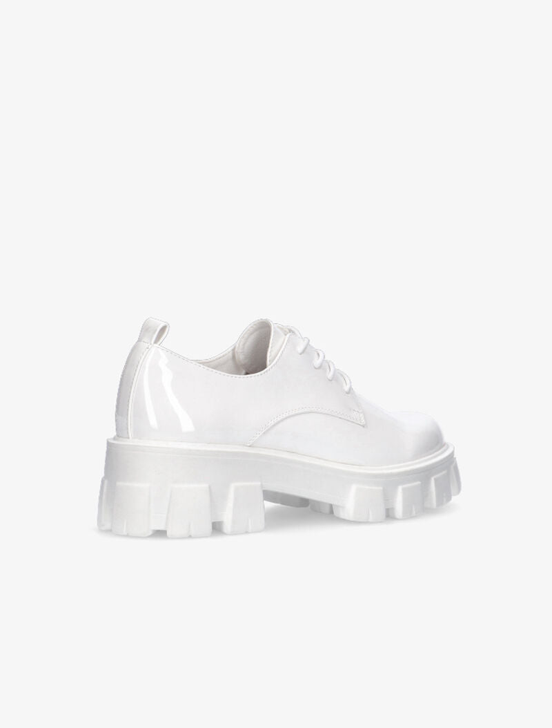 Derbies vernies crantées - blanc - 4