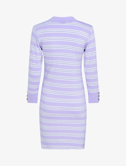 Robe à rayures irisées - lilas - 2