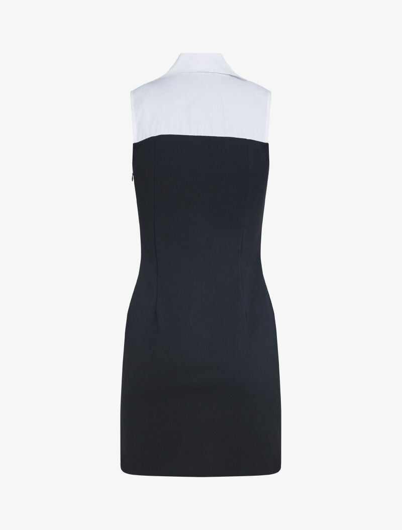 Robe à détail style chemise - noir - 3