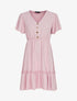 Robe patineuse à boutons décoratifs - rose - 1