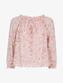 Blouse à col bardot à imprimé floral - rose - 1