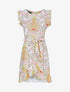 Robe à imprimé floral graphique - ecru - 1