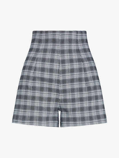 Short taille haute à imprimés - noir/blanc - 2