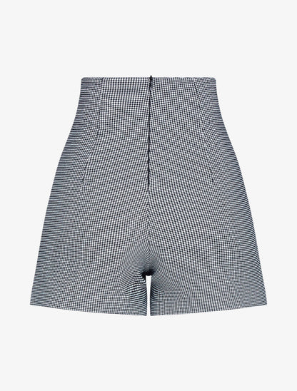 Short taille haute à imprimés - blanc/noir - 3