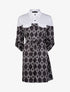 Robe chemise satinée à imprimés - noir - 3