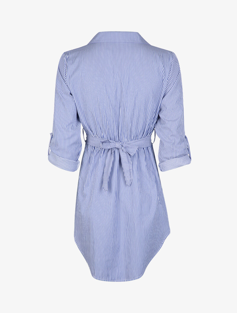 Tunique asymétrique à rayures - marine - 2