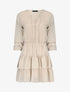 Robe patineuse volantée - beige - 3