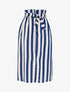 Jupe midi à rayures - marine - 1